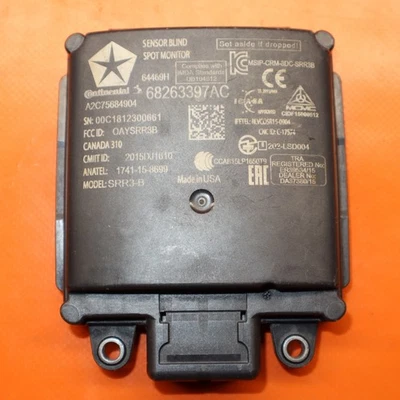 RAM 1500 2500 BLIND SPOT RADAR MODULE REAR 2019 2020 2021 2022 68263397AC OEM - Image 1 of 4