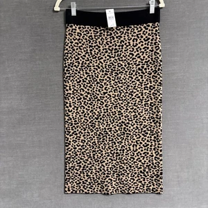 Ann Taylor Rock klein schwarz Leopard Strick Bleistift Midi Wollmischung Herbst klassisch - Bild 1 von 8