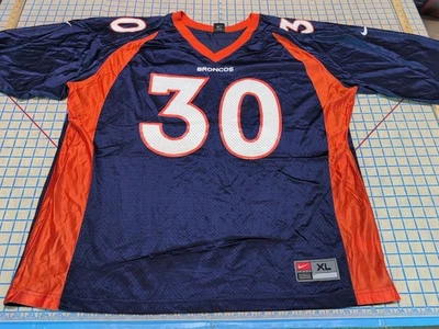 Camiseta deportiva vintage azul NFL Nike Denver Broncos Terrell Davis # 30 para hombre XL ~9 Foto 1 de 4