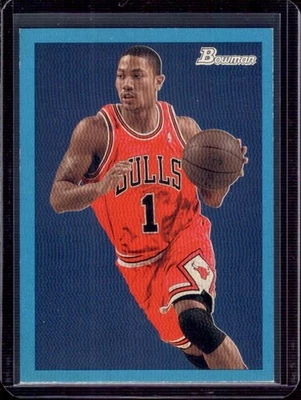 Derrick Rose 2009-10 Bowman 48 #11 borde azul paralelo #1172/1948 Foto 1 de 2