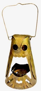 Vtg 1970’s Owl Brass Candle Holder Lantern Tea Light Primitive Halloween New 10” - Picture 1 of 13