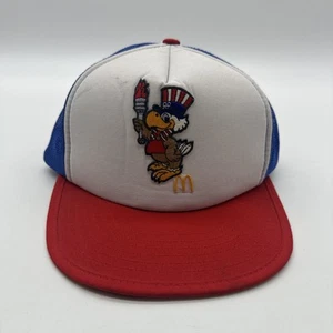 Vintage 1984 McDonalds USA Olympics Sam the Eagle Snapback Hat Cap Broken … - Picture 1 of 19
