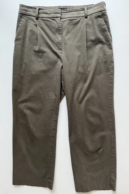 Talbots Bristol Pant Size Dark Brown-Green Elastic Waist Comfortable 12P - Image 1 of 4
