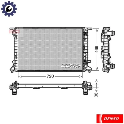 RADIATOR ENGINE COOLING DRM02023 FOR AUDI A4/Allroad/S4 A5/Sportback/S5 Q5/SUV - Image 1 of 4