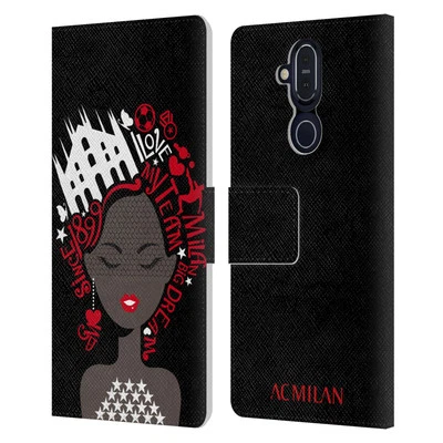 OFFICIAL AC MILAN CHILDREN LEATHER BOOK WALLET CASE COVER FOR NOKIA PHONES - Image 1 of 4