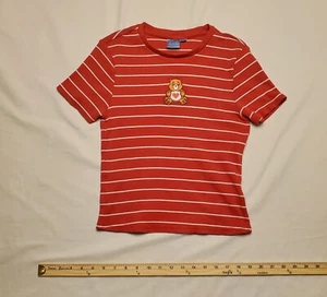 Care Bears Girls Childrens Size XL Red Stripped Shirt Top T- Shirt Tenderheart - Picture 1 of 4