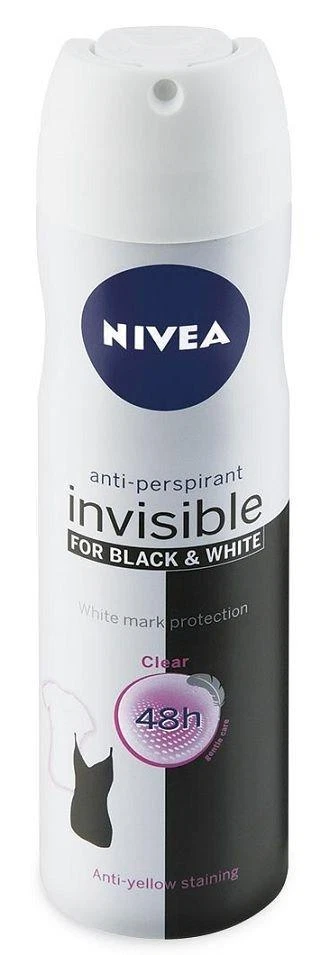 NIVEA Invisible Black & White Clear 48hr Anti-perspirant Deodorant Spray 150ml