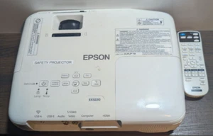 Epson EX3220 Projector, 3000 Lumens, 1080p Remote/Cord/Carry Bag - Picture 1 of 14