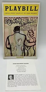 Rivista PLAYBILL cena alle otto firmata Christine Ebersole 2002 Lincoln Center - Foto 1 di 9