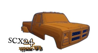 AXIAL SCX24 1ST GEN DODGE RAM XLT CAB TRUCK FIRST GENERATION 155mm GLADIATOR   - Image 1 of 4