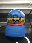Official Ford Bronco Patch Blue Sunset Stripe Snapback Hat Cap Trucker Retro