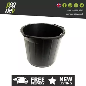 PDL schwarzer Baumeistereimer, Made in UK - Perfekt für Bau & mehr - Bild 1 von 4