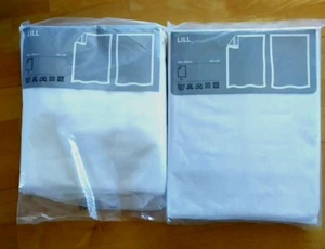 IKEA LILL Sheer White Curtain Panels 2 Pairs/4 Total 110-118'' 100.702.62 NEW - Picture 1 of 4