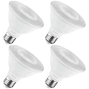 Luxrite PAR30 Short Neck LED Light Bulb 11W=75W 4000K 900LM Dimmable E26 4-Pack - Picture 1 of 7