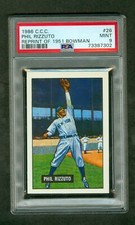 Phil Rizzuto 1986  Card Collectors 1951 Bowman Reprint #26 Yankees PSA 9 Mint
