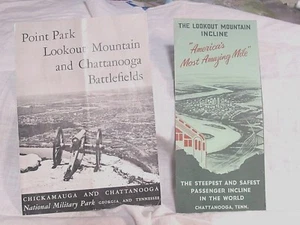 Lote/2 1950 Point Park Lookout Mt.-Chattanooga Battlefields & Incline RR.Pamplets - Imagen 1 de 8