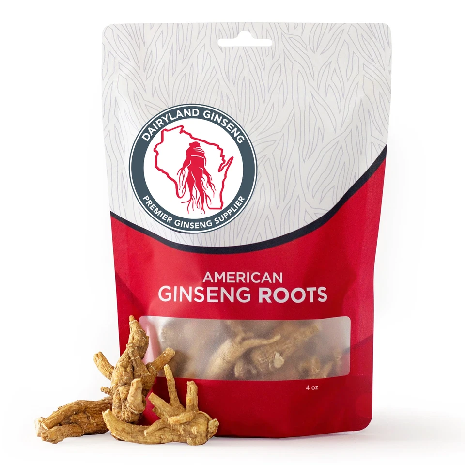 Raíces de ginseng americano 西洋参 (no transgénico, totalmente natural). Puntas de ginseng de Wisconsin Foto 1 de 4