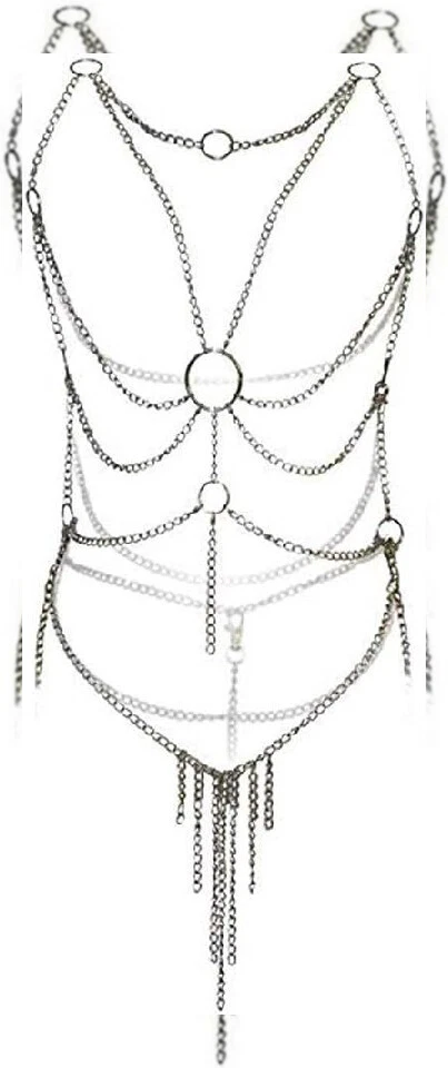 Shein Women's Lavender Purple Lingerie Chain Set Strappy Harness Plus 1XL