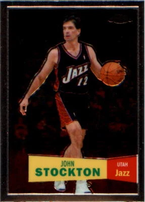 2007-08 Topps Chrome 1957-58 Variations #98 John Stockton - NM-MT - Image 1 of 2