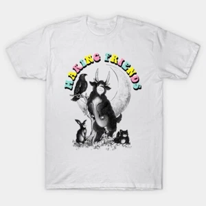 Making Friends - Funny Evil Baphomet Gift T-Shirt Size Large - Picture 1 of 2