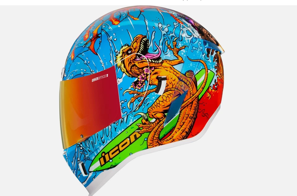 Icon Airform Dino Fury Motorcycle Helmet Medium, Large, X-Large, XX-Large - Imagem 1 de 1