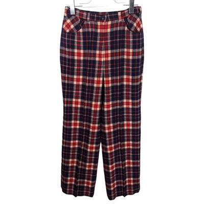 Pantalones de Lana a Cuadros Pendleton Knockabouts Años 60 De Colección Rojo Blanco Azul Pierna Ancha EE. UU. Foto 1 de 4