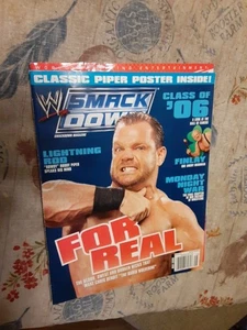 WWE Smackdown Wrestling Magazine 2006 Chris Benoit Roddy Piper POSTER RARE - Picture 1 of 3
