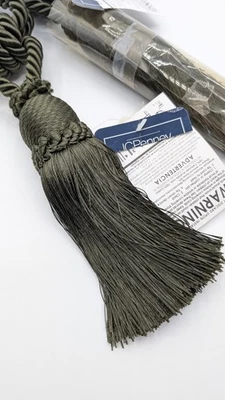 2 PIEZAS Borla Cortina Corbata Respaldos Corbata Cuerda Hogar Ventana Verde Oscuro  Foto 1 de 4