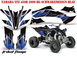 KIT GRÁFICO AMR RACING DECOR ATV YAMAHA YFZ 450 04-14, YFZ 450R TRIBAL FLAMES B - Imagen 1 de 12