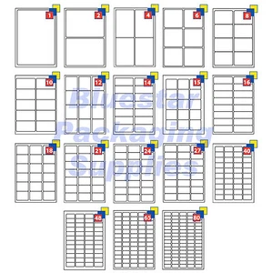 Address Labels White A4 Sheets Sticky Self Adhesive for Inkjet / Laser Printer - Picture 1 of 20