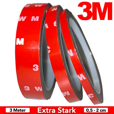 DOPPELSEITIGES KLEBEBAND UNIVERSAL STARK BAND KLEBE 3M Doppelseitiges Klebeband Extra Stark Montageband Montageklebeband Universal