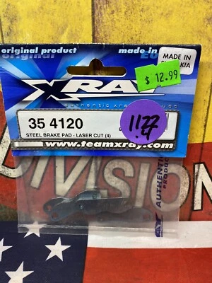 XRAY 35-4120 STEEL BRAKE PADS: Laser Cut {4pc.} ~NEW~ USA SHIPPED - Image 1 of 4