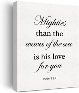 Mightier Than the Waves 40x50cm Stretched Inspiration Canvas Wall Art Print - Picture 1 of 3