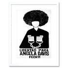 Ad Political Angela Davis Civil Rights Black Panther Chile Framed Print 12X16"