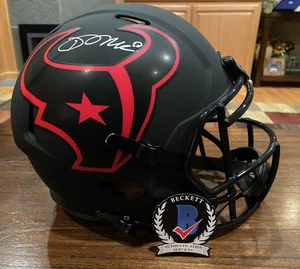 Davis Mills Signed Houston Texans Full Size Eclipse Helmet Beckett A - Picture 1 of 11