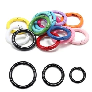 5 Pcs Metal O Ring Keychain Clips Colorful Spring Clasp Jewelry - Picture 1 of 21