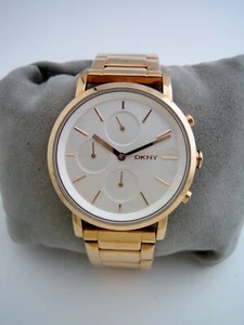 DKNY WATCH WOMENS SOHO CHRONOGRAPH NY2275 GOLD STAINLESS STEEL BRACELET GENUINE - Picture 1 of 9