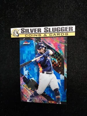 2024 Jose Altuve Topps Finest Uncommon Blue Checkerboard /75 #121 Houston Astros - Image 1 of 2