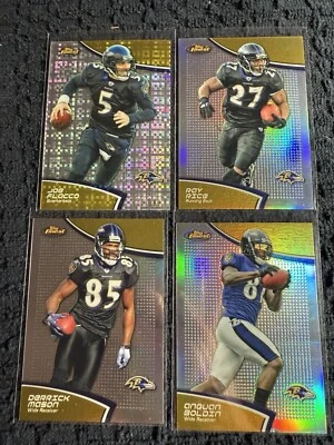 Baltimore Ravens 2011 Topps Finest Refractors~JOE FLACCO/R. RICE/D. MASON/BOLDIN - Image 1 of 4