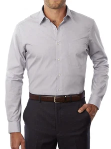 Van Heusen Men's Dress Shirt Grey Size XL / 17 - Picture 1 of 6