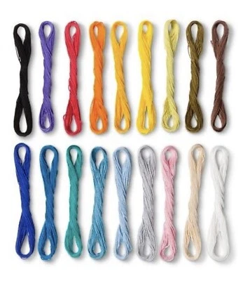 18ct Cotton Thread Set – Hand Made Modern - Embroidery Floss - Kids Craft  - Image 1 of 2