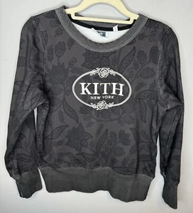 Kith Kids Sweatshirt Large Grey Gray Logo 10/12 Long Sleeve Fleece Pullover - Picture 1 of 4