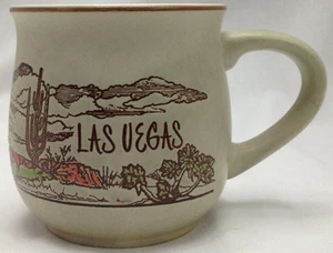 Retro Las Vegas Kaffee Tee Becher Tasse bemalt Desert Saguaro Fass Kaktus - Bild 1 von 12