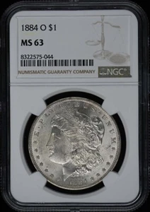 1884-O Morgan Dollar S$1 NGC MS63 - Picture 1 of 2