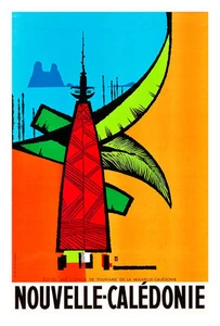 New Caledonia Travel Poster 1960 A1 High Quality Art Print - Picture 1 of 1