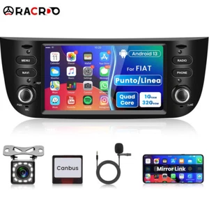 Radio Coche Fiat Punto 10-16/Linea 12-15 1+32G 6.2" Android 13 GPS Navi FM CAM - Imagen 1 de 23