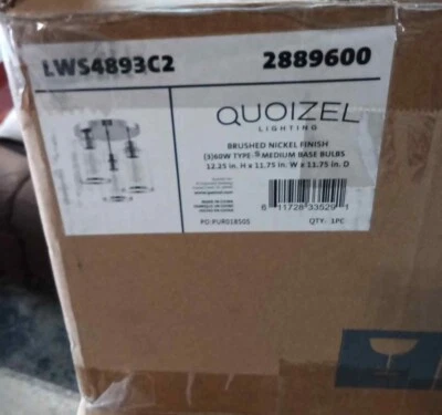 Quoizel Hema 3 luces 11,75 pulgadas níquel cepillado semi-al ras luz de montaje Foto 1 de 4