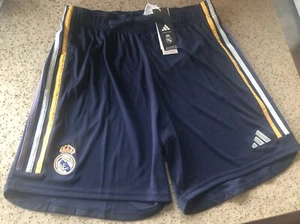 Real Madrid CF Adidas 23/24 Away Soccer Football Shorts NWT Spain 2XL XXL - Picture 1 of 5
