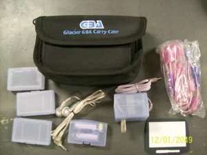 GBA Glacier 2 or 4 way Link Cable Battery Pack AC Earphone Gameboy Advance Case - Picture 1 of 2