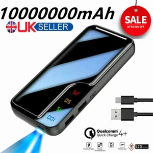 10000000mAh Power Bank Portable 2 USB Fast Charger Battery Pack for Mobile Phone - Picture 1 of 14